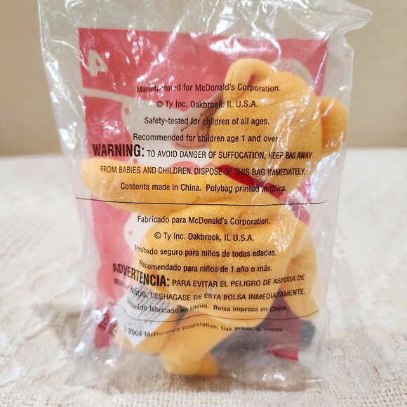 NIP - 2004 McDonald's TY Beanie Babies Happy Meal 25th GOLDEN ARCHES THE BEAR #4 - Picture 4 of 4